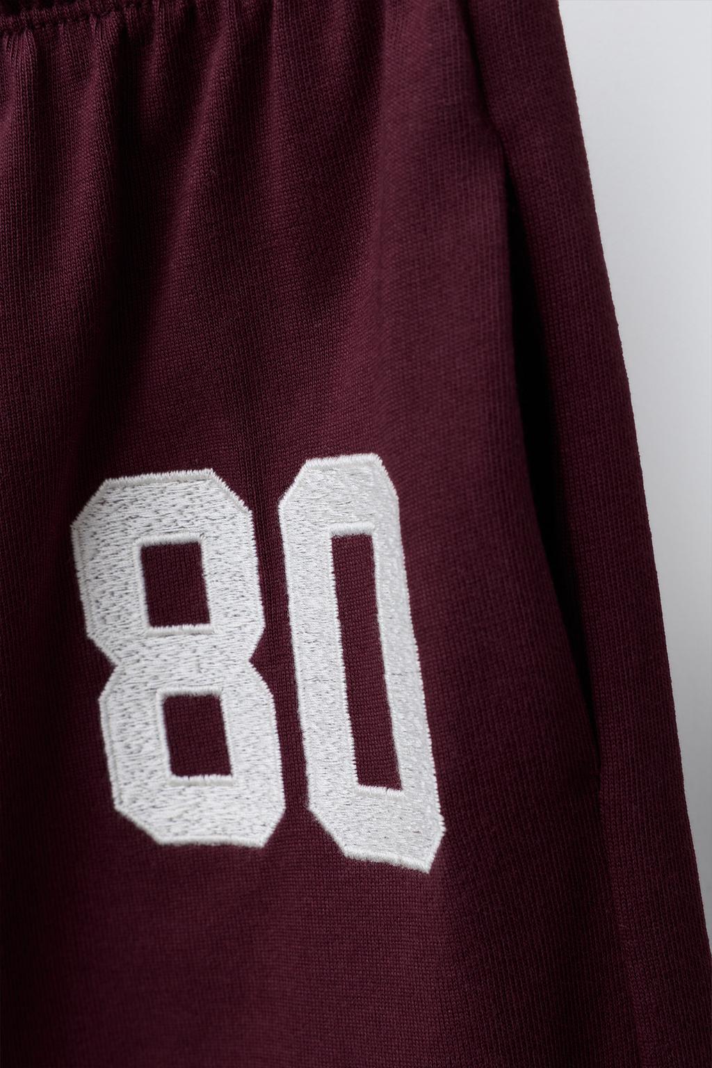 БРЮКИ WIDE LEG ИЗ ПЛОТНОЙ МЯГКОЙ ТКАНИ С ВЫШИВКОЙ