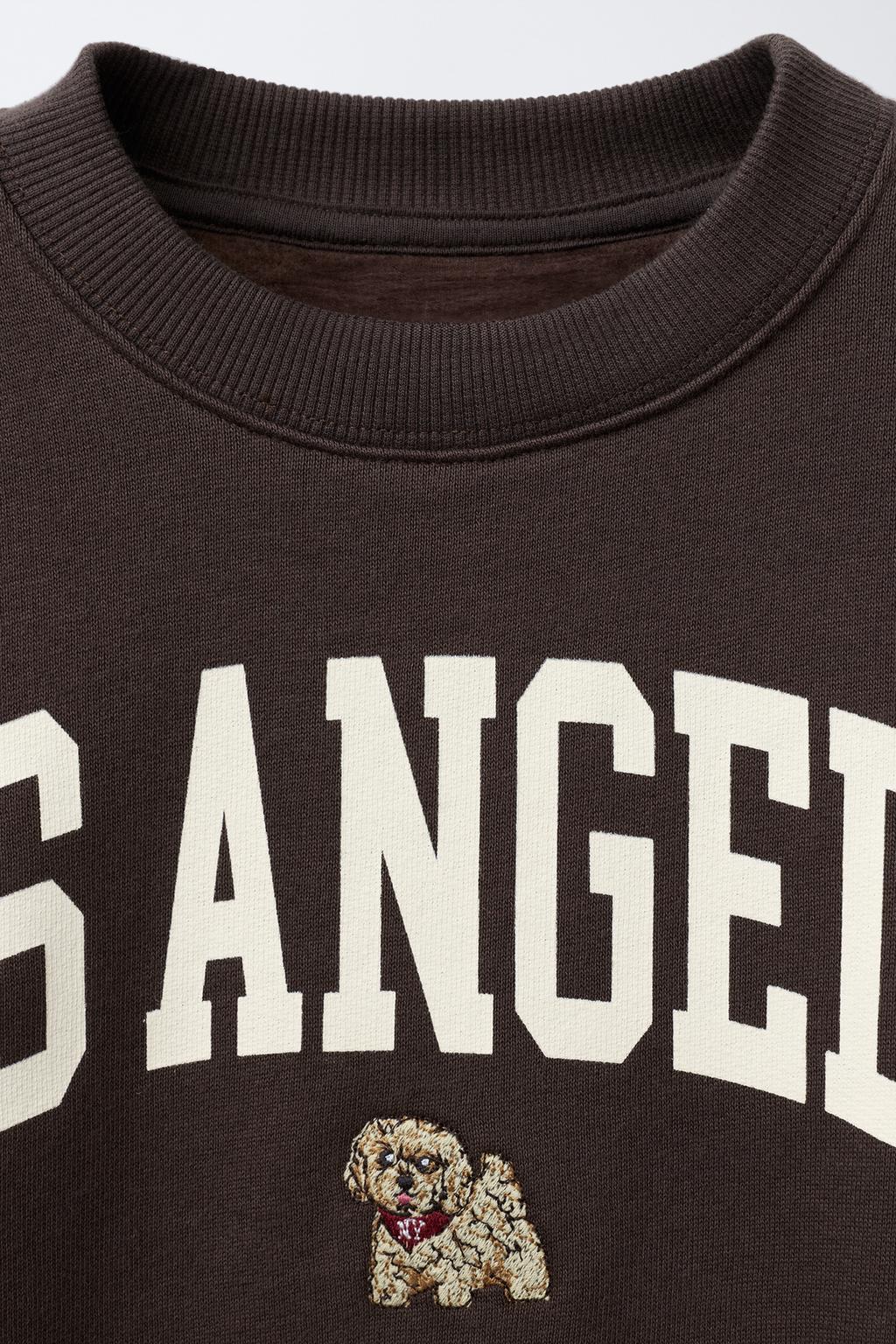 ТОЛСТОВКА С ВЫШИТОЙ НАДПИСЬЮ И ЩЕНКОМ