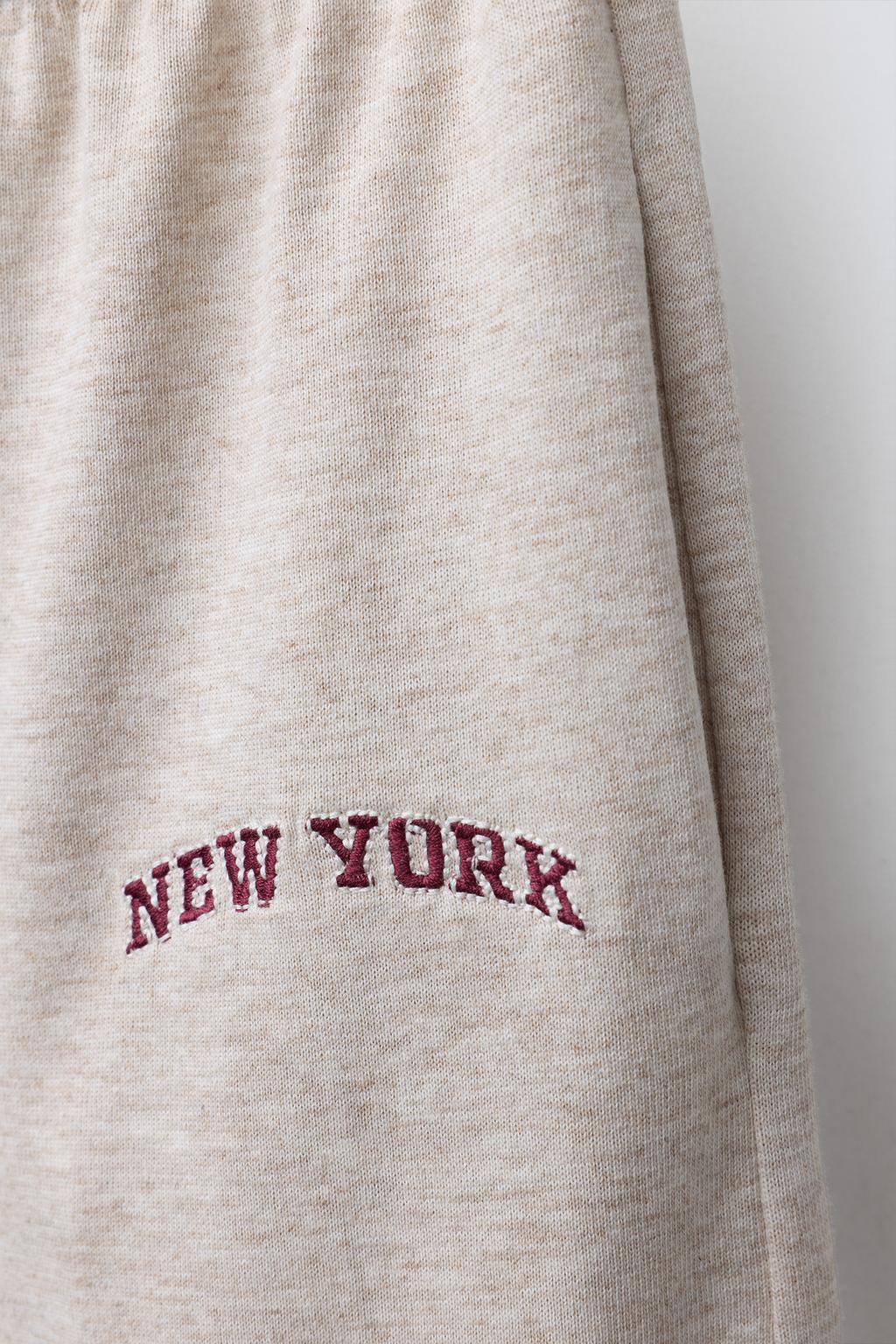 ШИРОКИЕ БРЮКИ ИЗ ПЛОТНОЙ ТКАНИ С ВЫШИВКОЙ