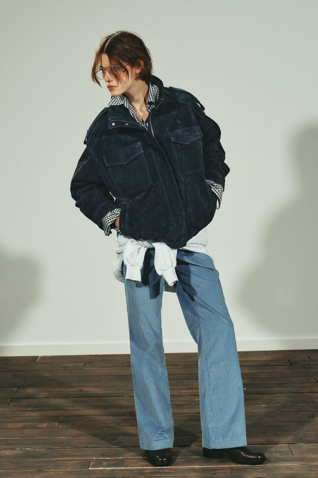 КУРТКА ИЗ 100% ЗАМШИ С КАРМАНАМИ