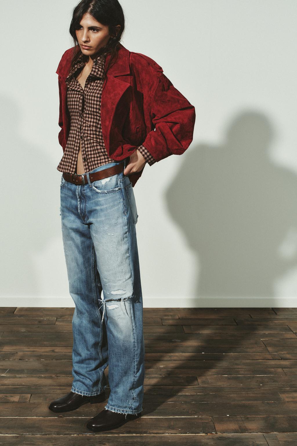 Куртка из замши с завязками