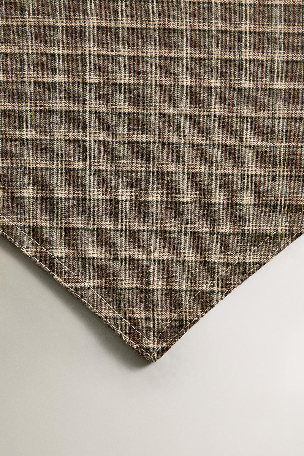 Хлопковая с шерстью бандана для питомца в клетку