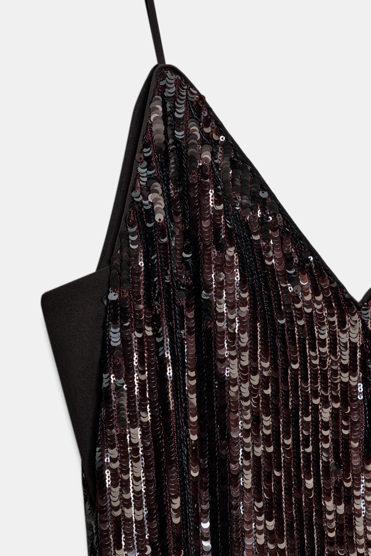 КОМБИНЕЗОН БАНДАЖНОГО ТИПА С ПАЙЕТКАМИ — ОГРАНИЧЕННАЯ СЕРИЯ ZW COLLECTION