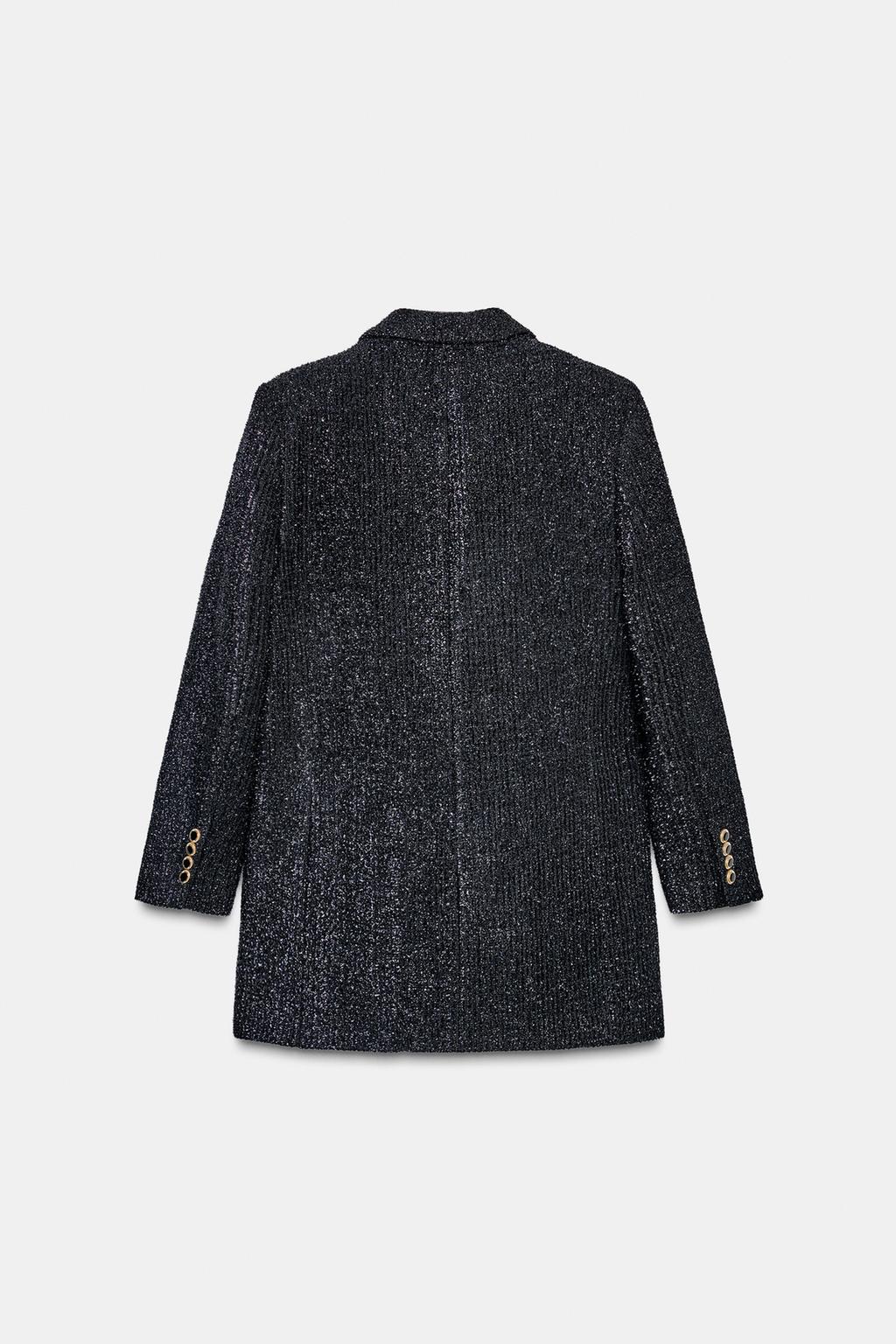 ДВУБОРТНЫЙ БЛЕЙЗЕР С МЕТАЛЛИЗИРОВАННОЙ НИТЬЮ