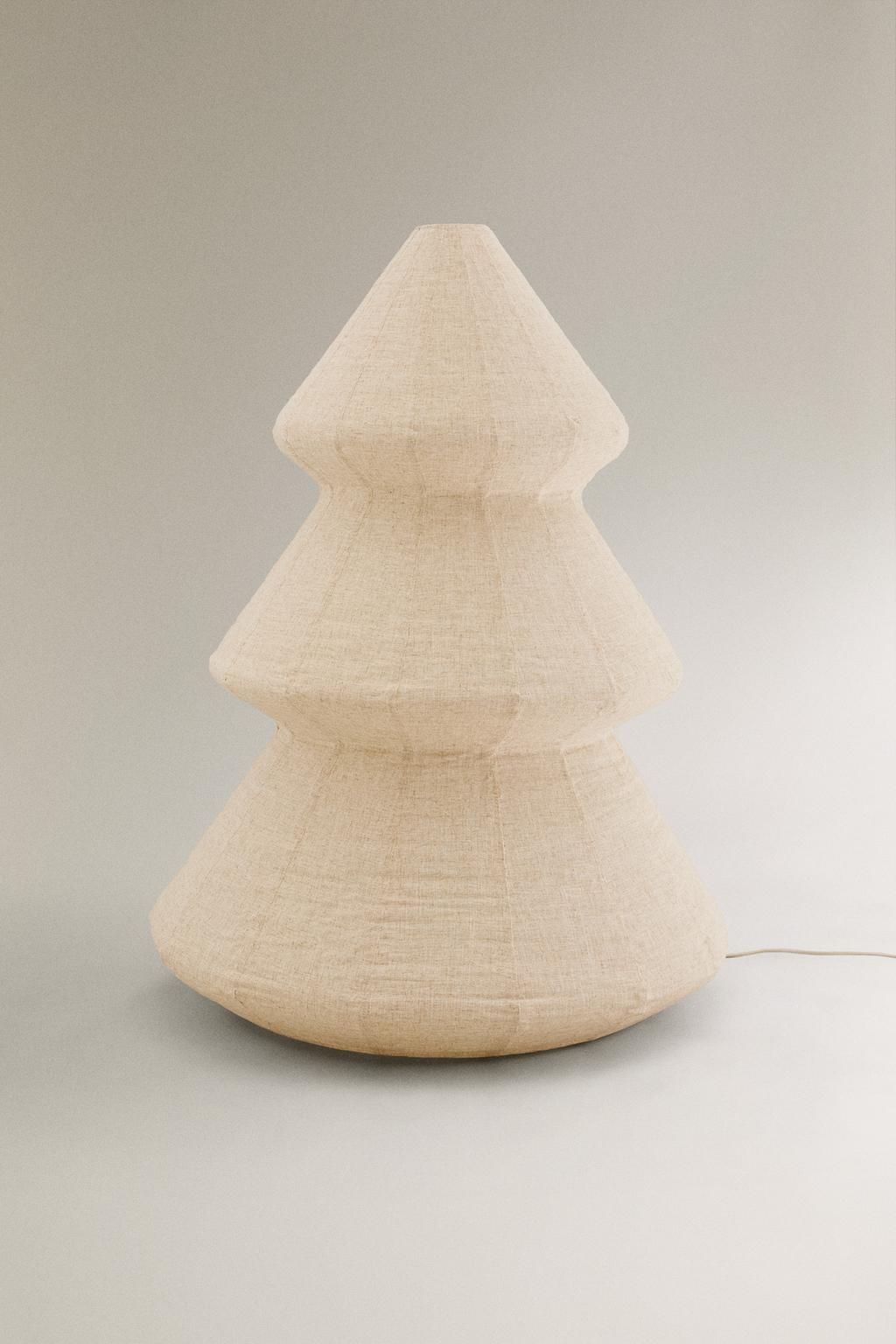 Лампа в виде новогодней елки из льна (150 см)