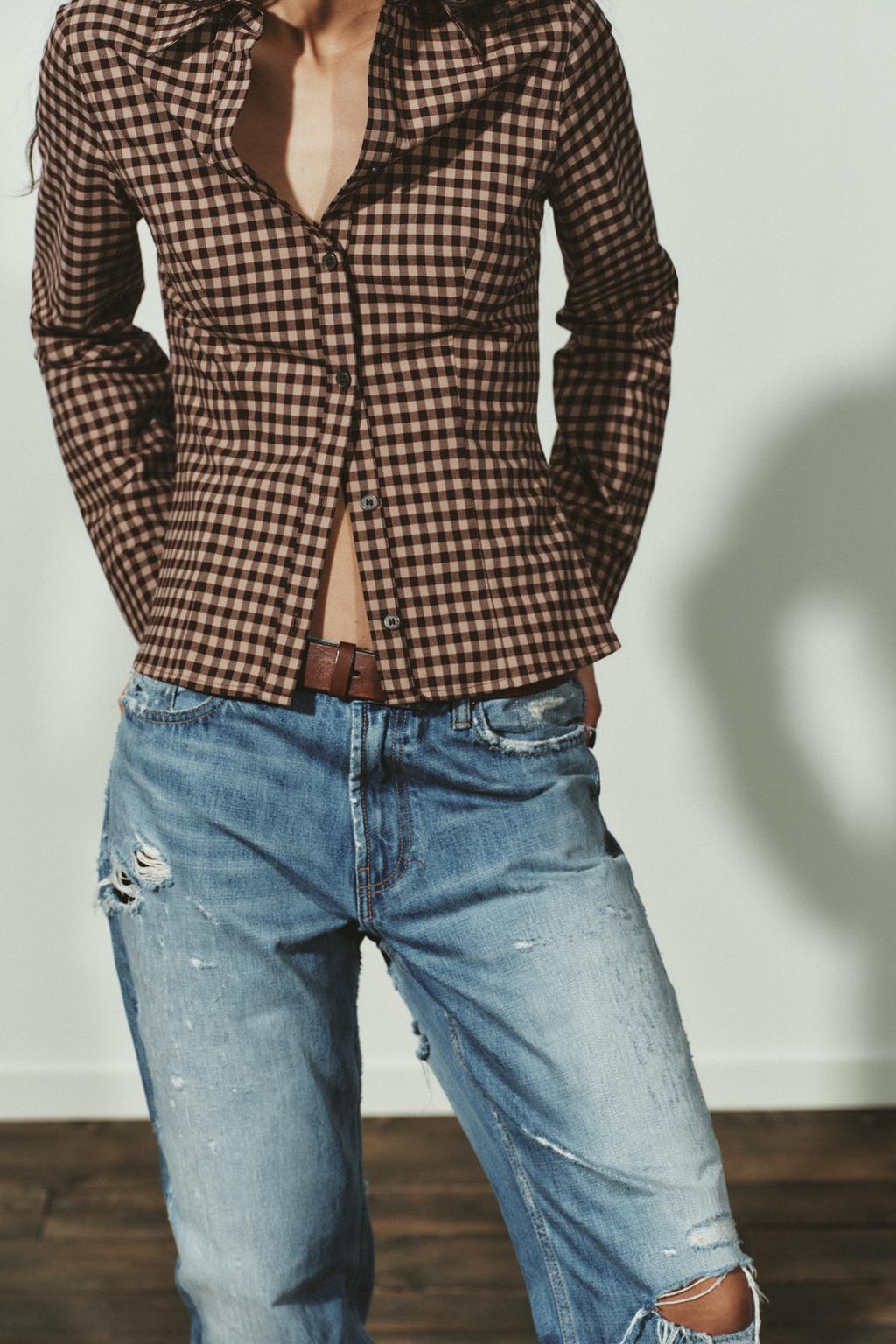 ПРИТАЛЕННАЯ РУБАШКА В КЛЕТКУ