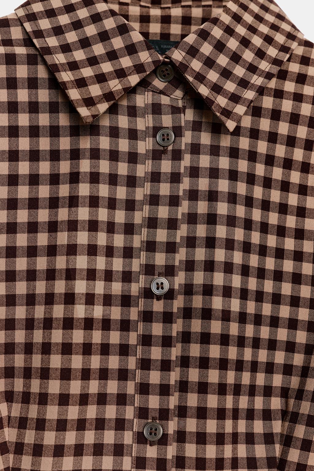 ПРИТАЛЕННАЯ РУБАШКА В КЛЕТКУ