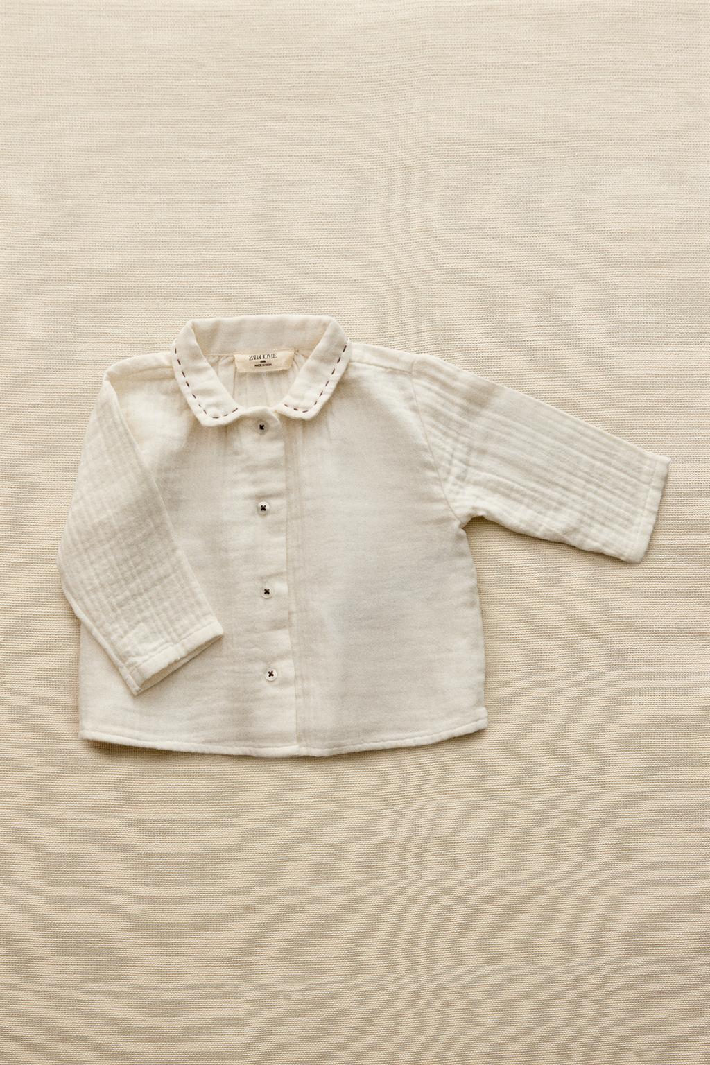 Детская рубашка из хлопкового муслина