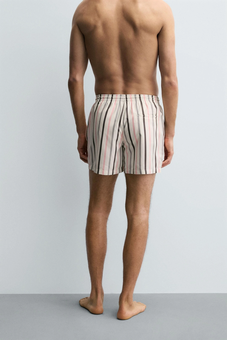 Плавки в полоску средней длины