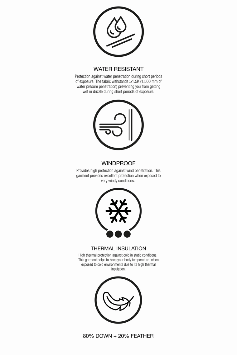 Пуховик с капюшоном и съемной подкладкой из пуха, водонепроницаемый и ветрозащитный, коллекция для катания на лыжах recco® system в стиле колор-блок