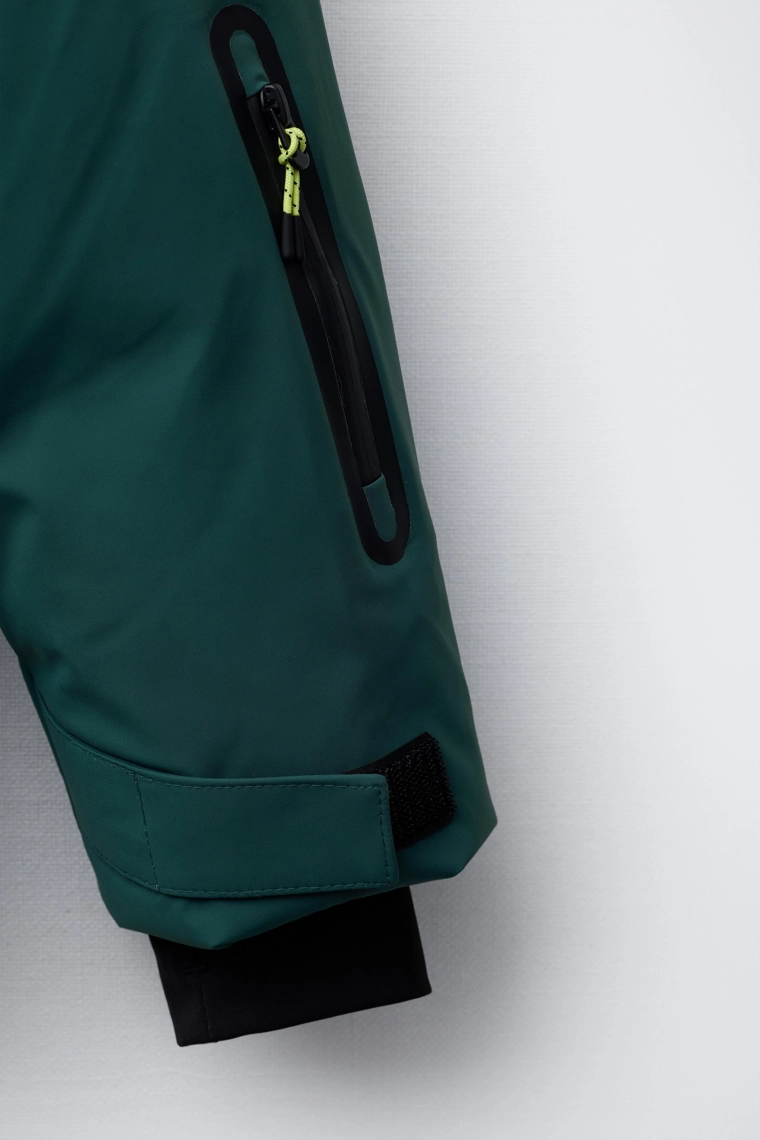 Пуховик с капюшоном и съемной подкладкой из пуха, водонепроницаемый и ветрозащитный, коллекция для катания на лыжах recco® system в стиле колор-блок