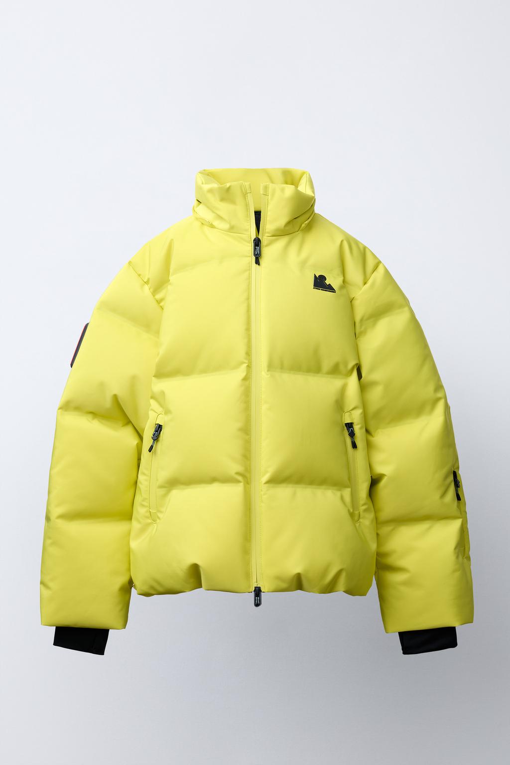 DOWN FEATHER JACKET WITH DETACHABLE HOODIE, WATER-RESISTANT AND WINDPROOF RECCO® SYSTEM SKI COLLECTION