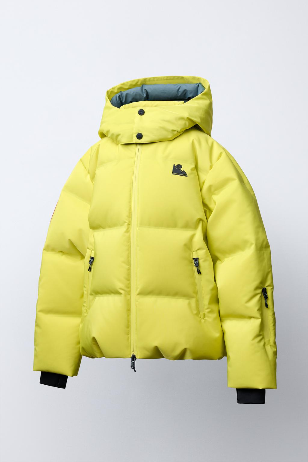 DOWN FEATHER JACKET WITH DETACHABLE HOODIE, WATER-RESISTANT AND WINDPROOF RECCO® SYSTEM SKI COLLECTION