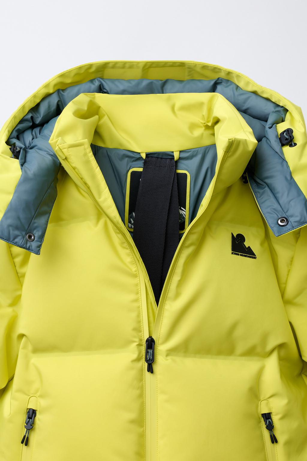 DOWN FEATHER JACKET WITH DETACHABLE HOODIE, WATER-RESISTANT AND WINDPROOF RECCO® SYSTEM SKI COLLECTION