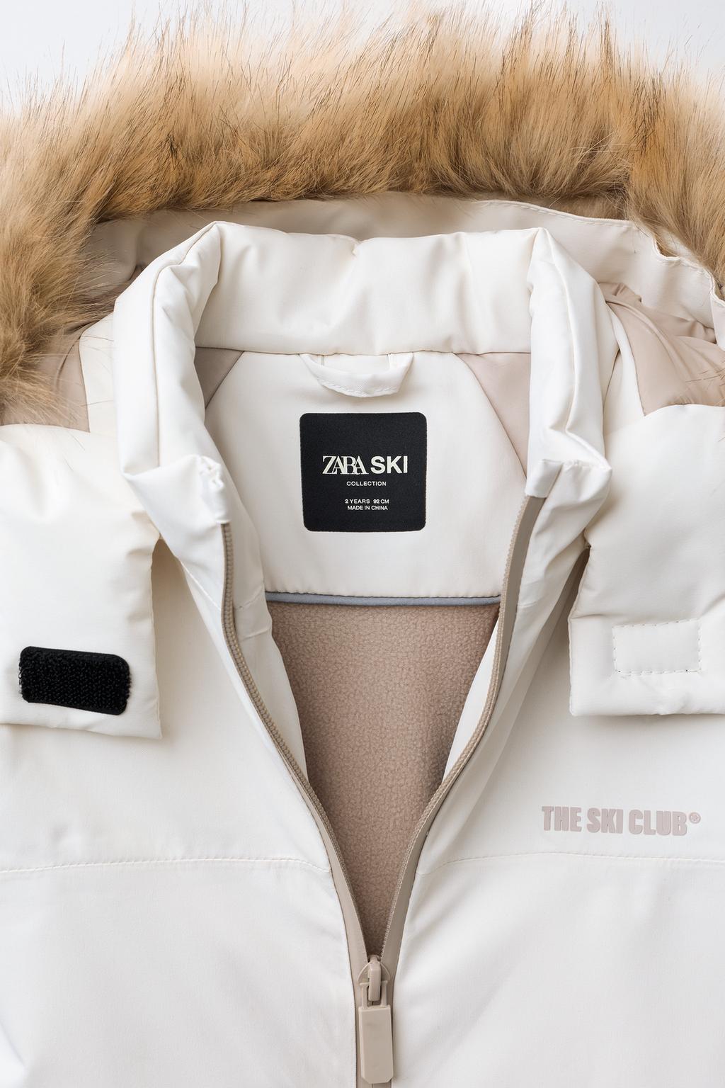 Длинный худи из искусственного меха с капюшоном. водонепроницаемый и ветрозащитный. коллекция лыжной одежды recco® system