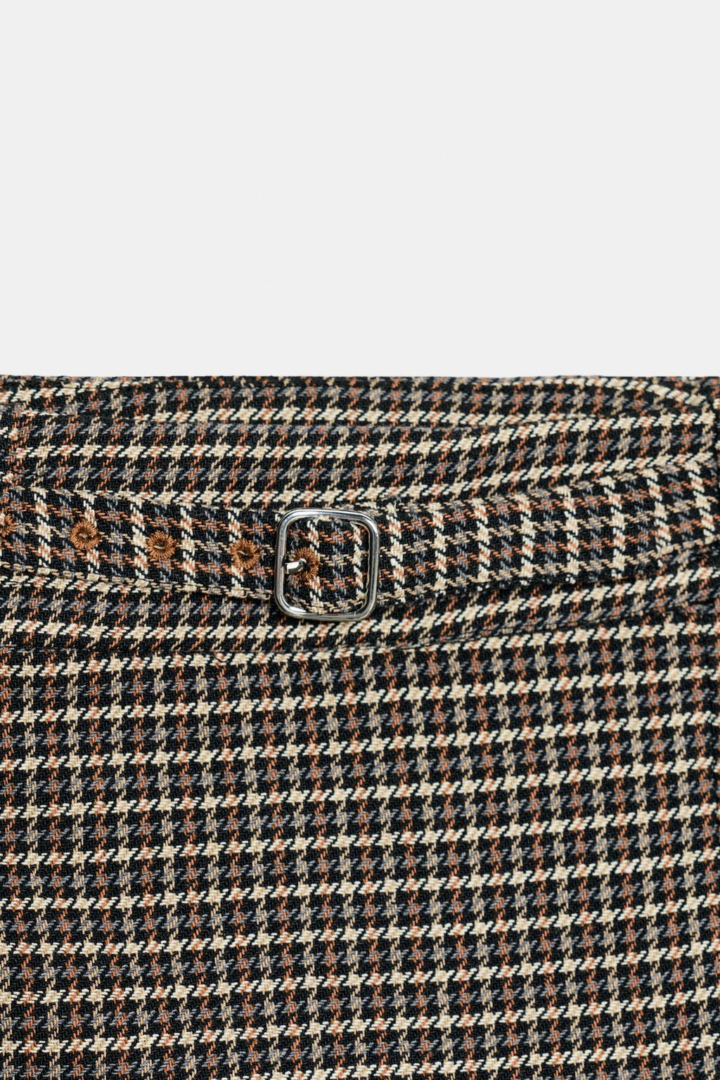 ЮБКА-ШОРТЫ «ГУСИНАЯ ЛАПКА» С РЕМНЕМ