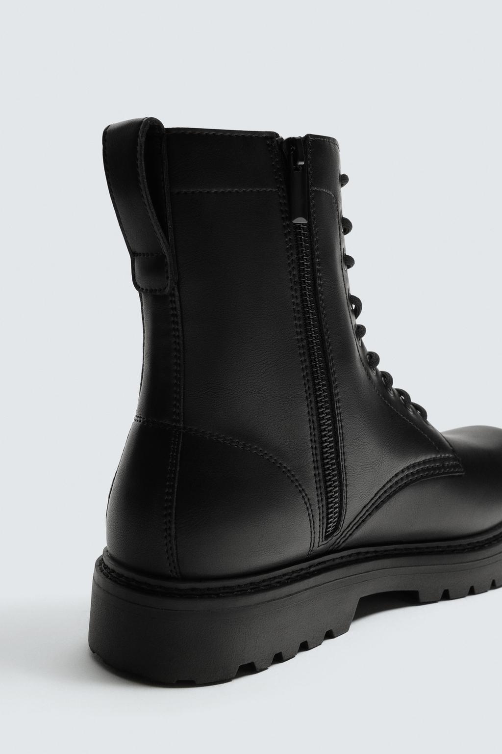 БОТИНКИ СО ШНУРОВКОЙ НА ОБЪЕМНОЙ ПОДОШВЕ