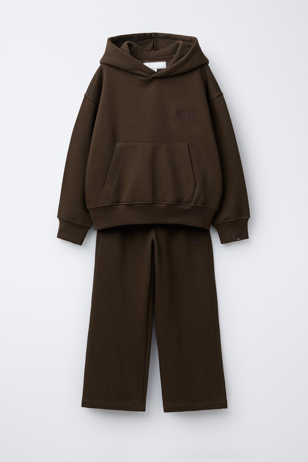 КОМПЛЕКТ ИЗ ХУДИ И БРЮК WIDE LEG С ВЫШИВКОЙ