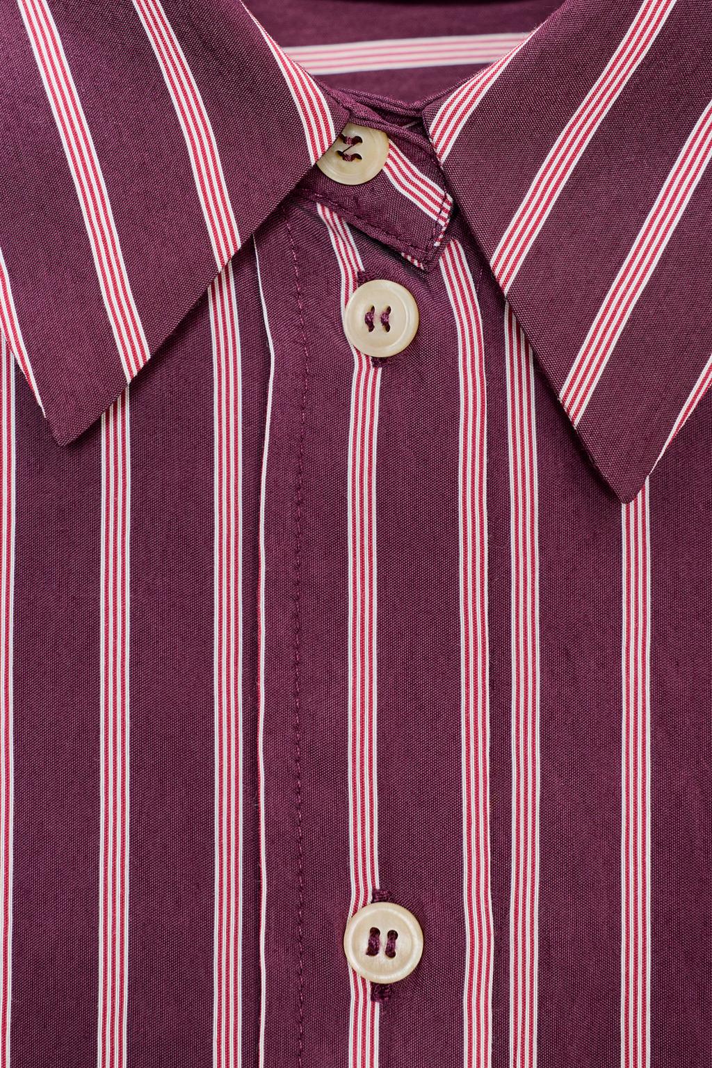 РУБАШКА ОВЕРСАЙЗ В ПОЛОСКУ ИЗ ПОПЛИНА