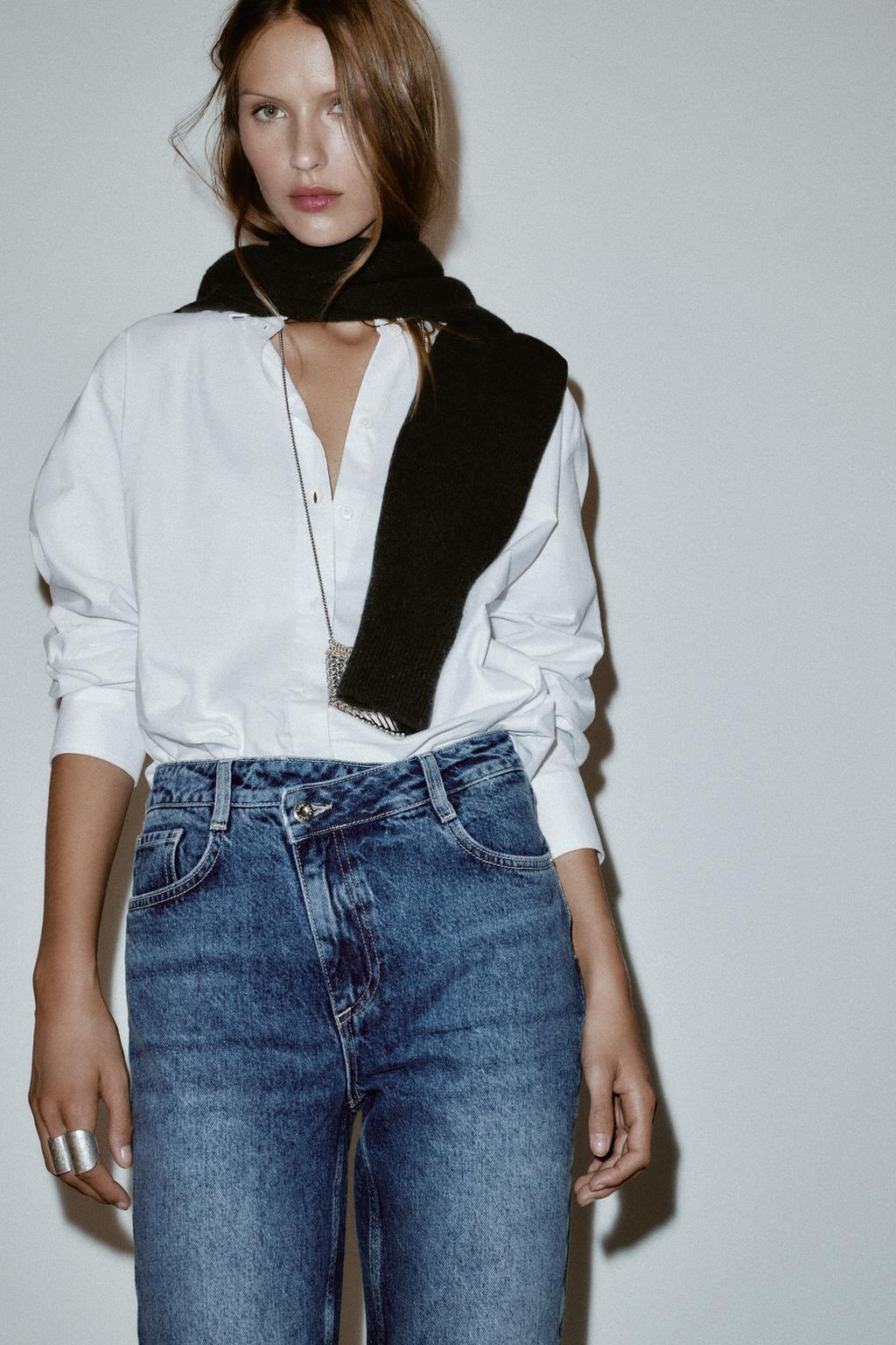 ДЖИНСЫ Z.09 STRAIGHT С ВЫСОКОЙ ПОСАДКОЙ И ПЕРЕКРЕСТНЫМ ПОЯСОМ