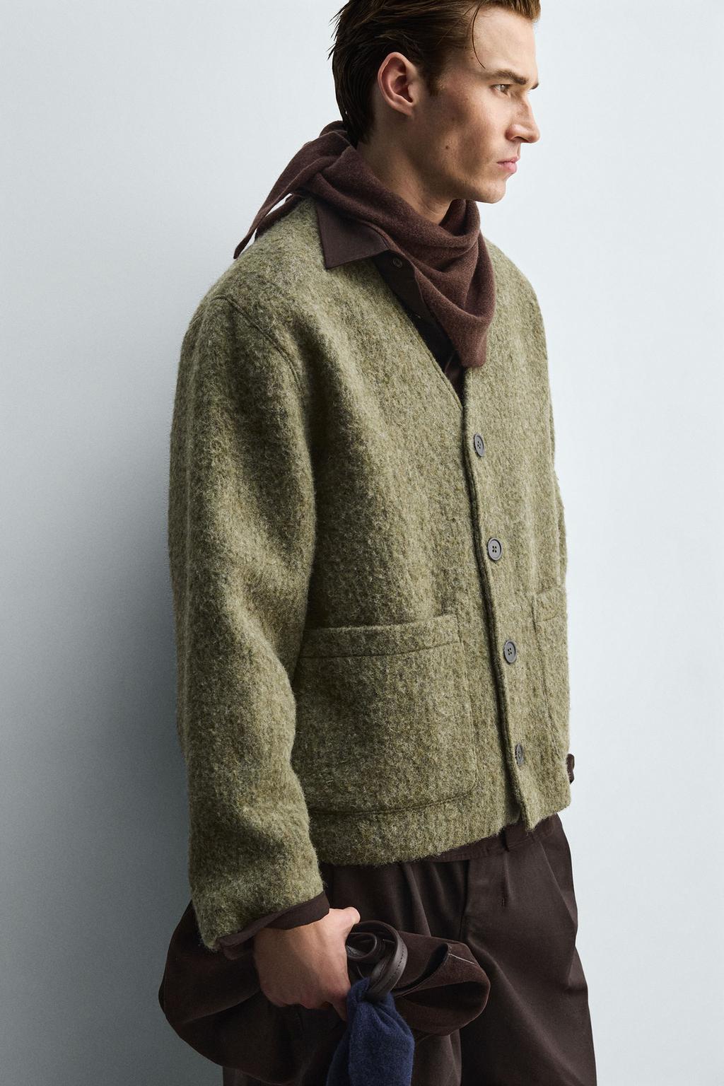 КАРДИГАН RELAXED FIT ИЗ ТЕКСТУРИРОВАННОЙ ТКАНИ