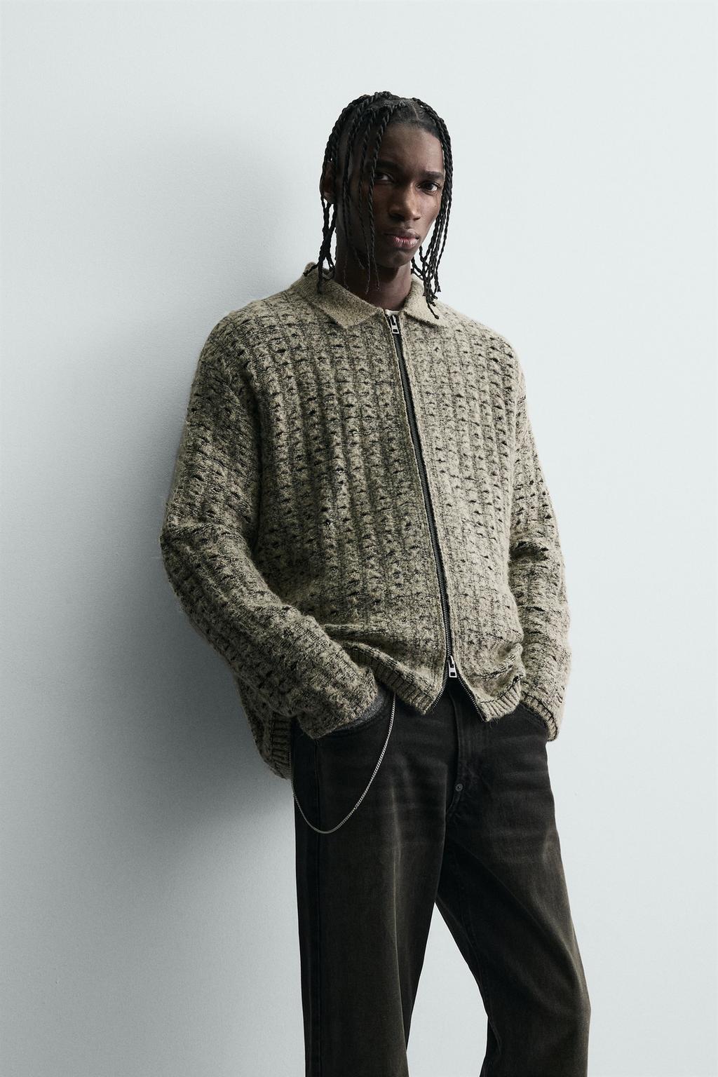 КУРТКА ИЗ РЕЛЬЕФНОГО ТРИКОТАЖА