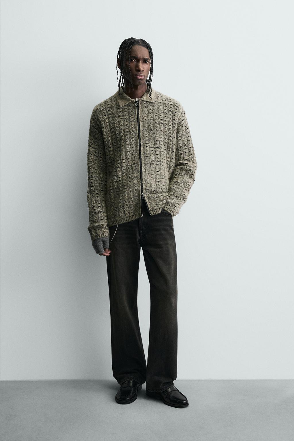 КУРТКА ИЗ РЕЛЬЕФНОГО ТРИКОТАЖА