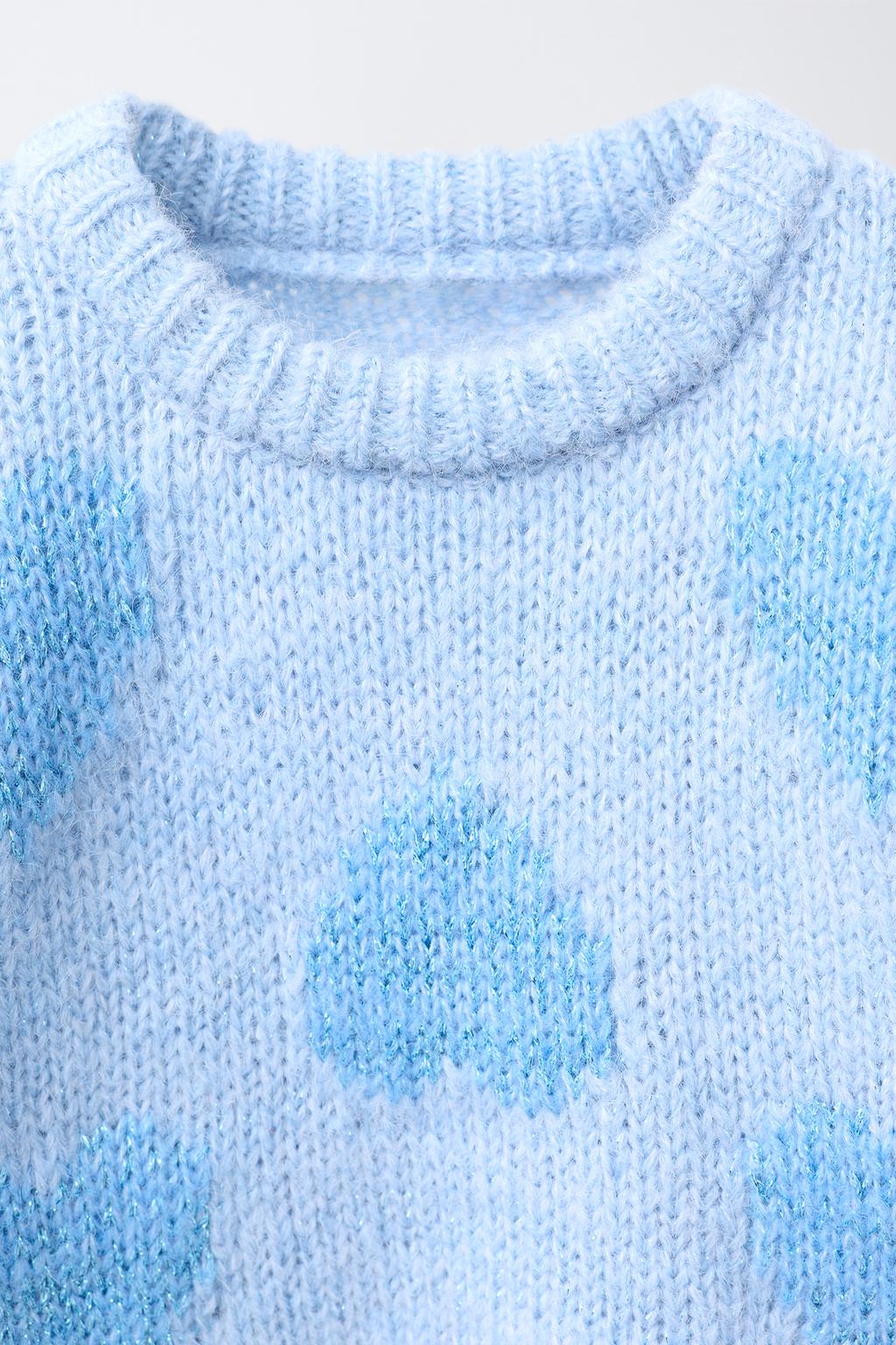 ВЯЗАНЫЙ ДЖЕМПЕР С СЕРДЦАМИ