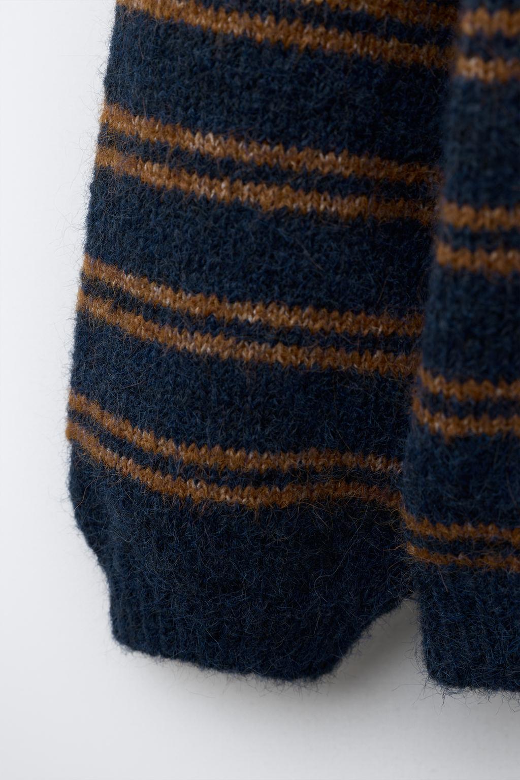 ВЯЗАНЫЙ ДЖЕМПЕР В ПОЛОСКУ С МЕДВЕДЕМ КРОШЕ