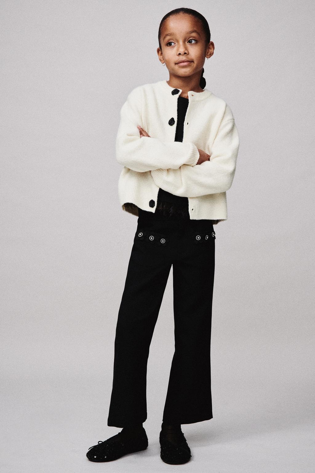 БРЮКИ С ЦВЕТОЧНЫМИ УКРАШЕНИЯМИ