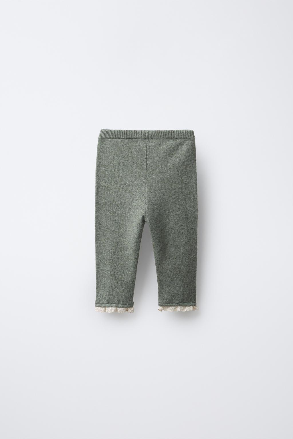 ТРИКОТАЖНЫЕ ЛЕГИНСЫ С КРУЖЕВОМ