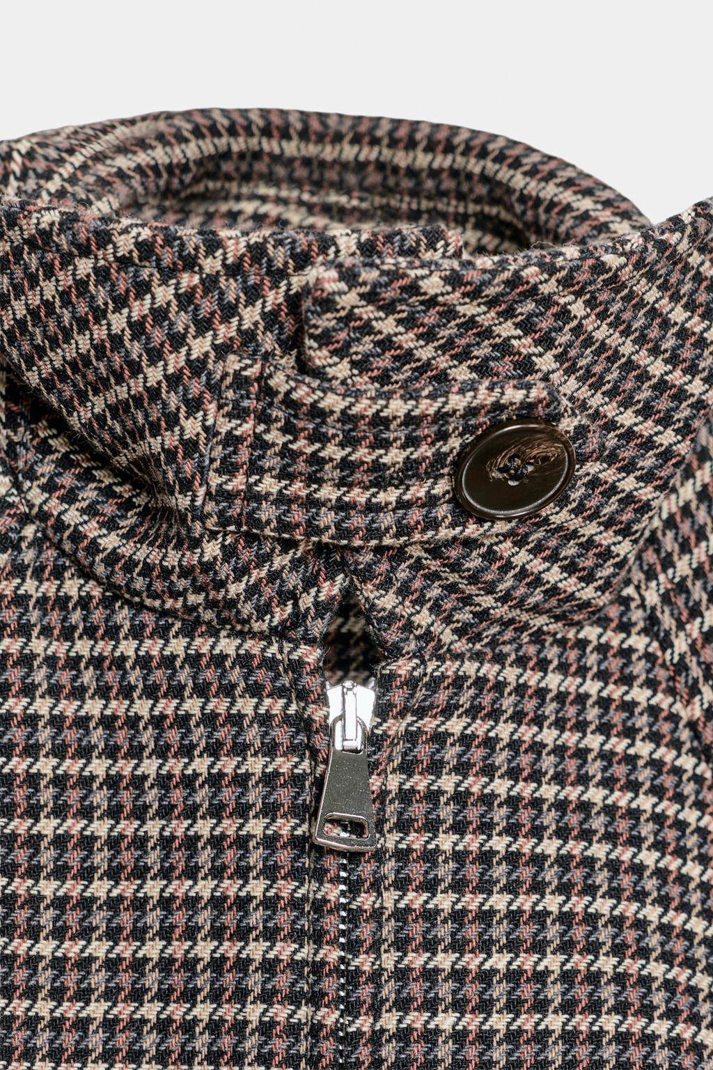 УТЕПЛЕННЫЙ БОМБЕР С УЗОРОМ «ГУСИНАЯ ЛАПКА»