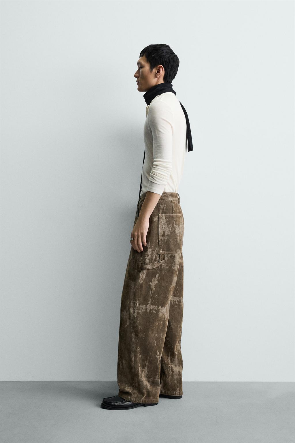 ДЖИНСЫ BAGGY FIT ФЛОКИРОВАННЫЕ