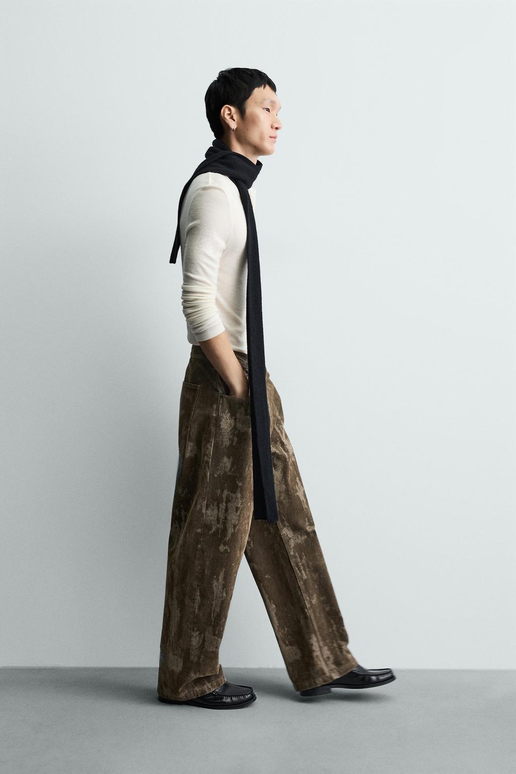 ДЖИНСЫ BAGGY FIT ФЛОКИРОВАННЫЕ