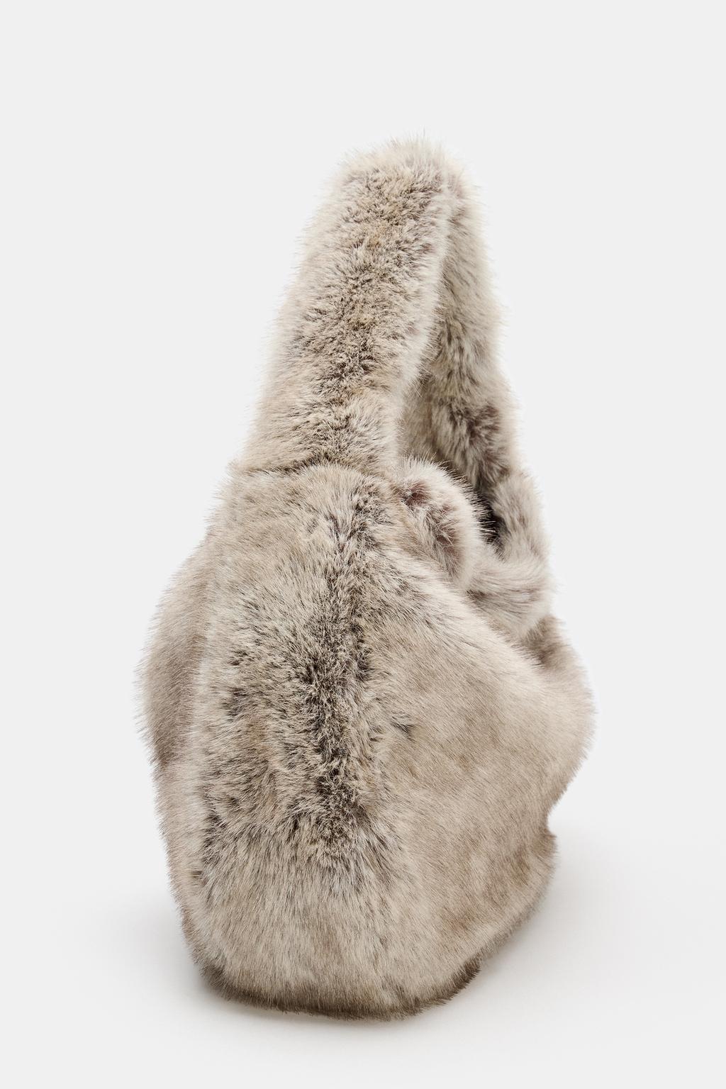 БОЛЬШАЯ СУМКА-МЕШОК ИЗ ИСКУССТВЕННОГО МЕХА