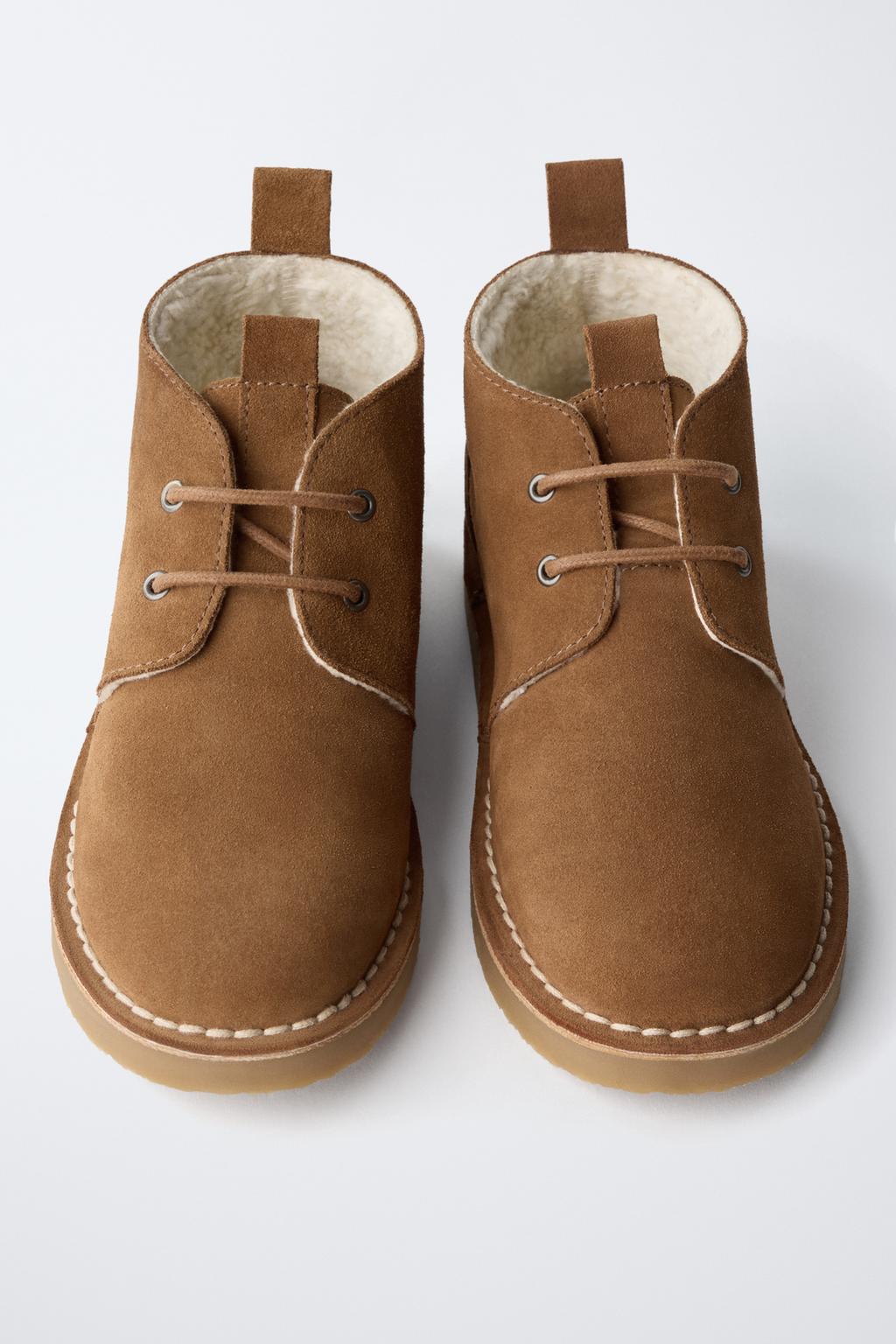 КОЖАНЫЕ БОТИНКИ С ПОДКЛАДКОЙ