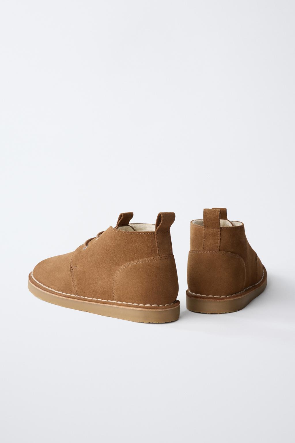 КОЖАНЫЕ БОТИНКИ С ПОДКЛАДКОЙ