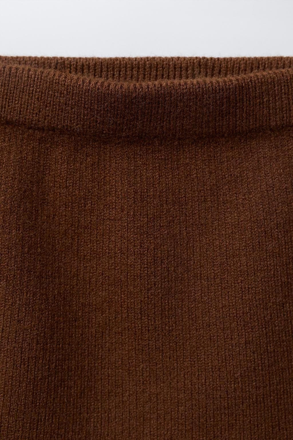 ТРИКОТАЖНАЯ ЮБКА СО СМЕСОВОЙ ШЕРСТЬЮ И БАНТАМИ