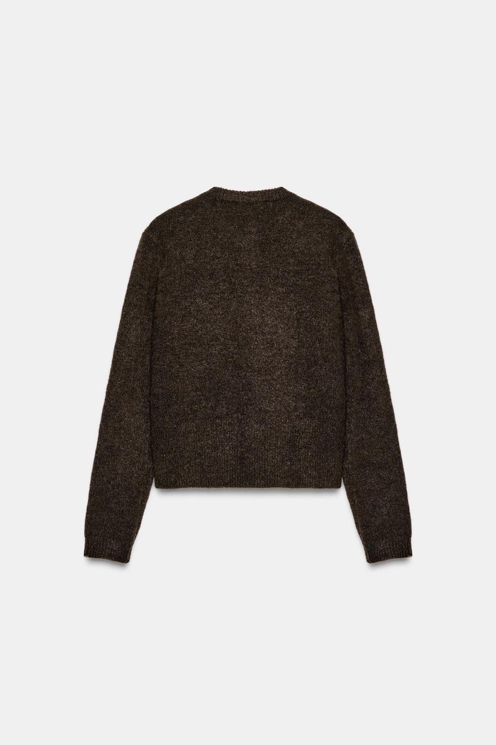 ВЯЗАНЫЙ КАРДИГАН С КРУГЛЫМИ ПУГОВИЦАМИ