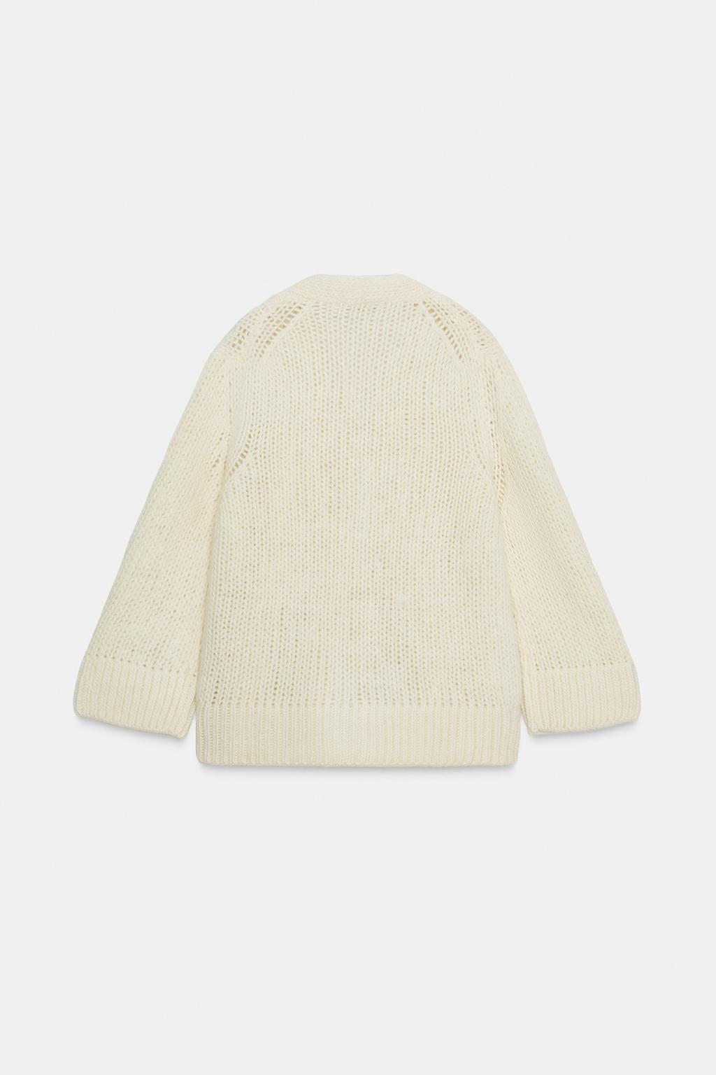 КАРДИГАН ИЗ 100% ШЕРСТИ С V-ОБРАЗНЫМ ВЫРЕЗОМ