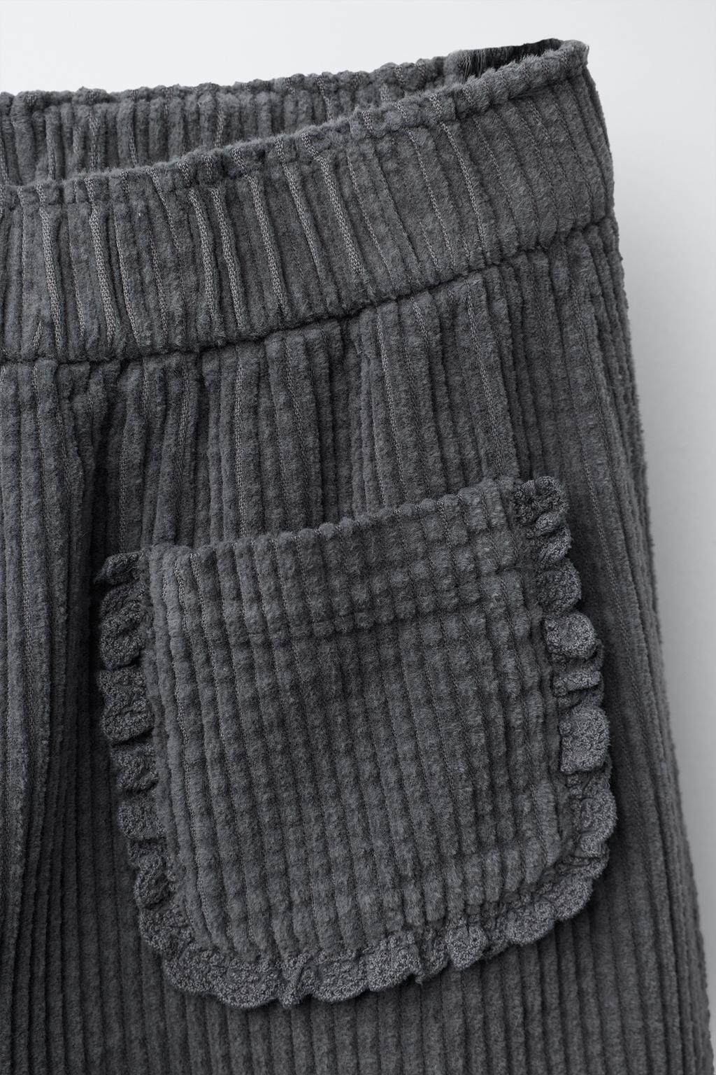 ВЕЛЬВЕТОВЫЕ БРЮКИ С КРУЖЕВОМ