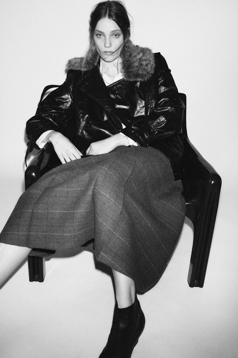 ЮБКА В КЛЕТКУ ИЗ ШЕРСТИ — ZW COLLECTION