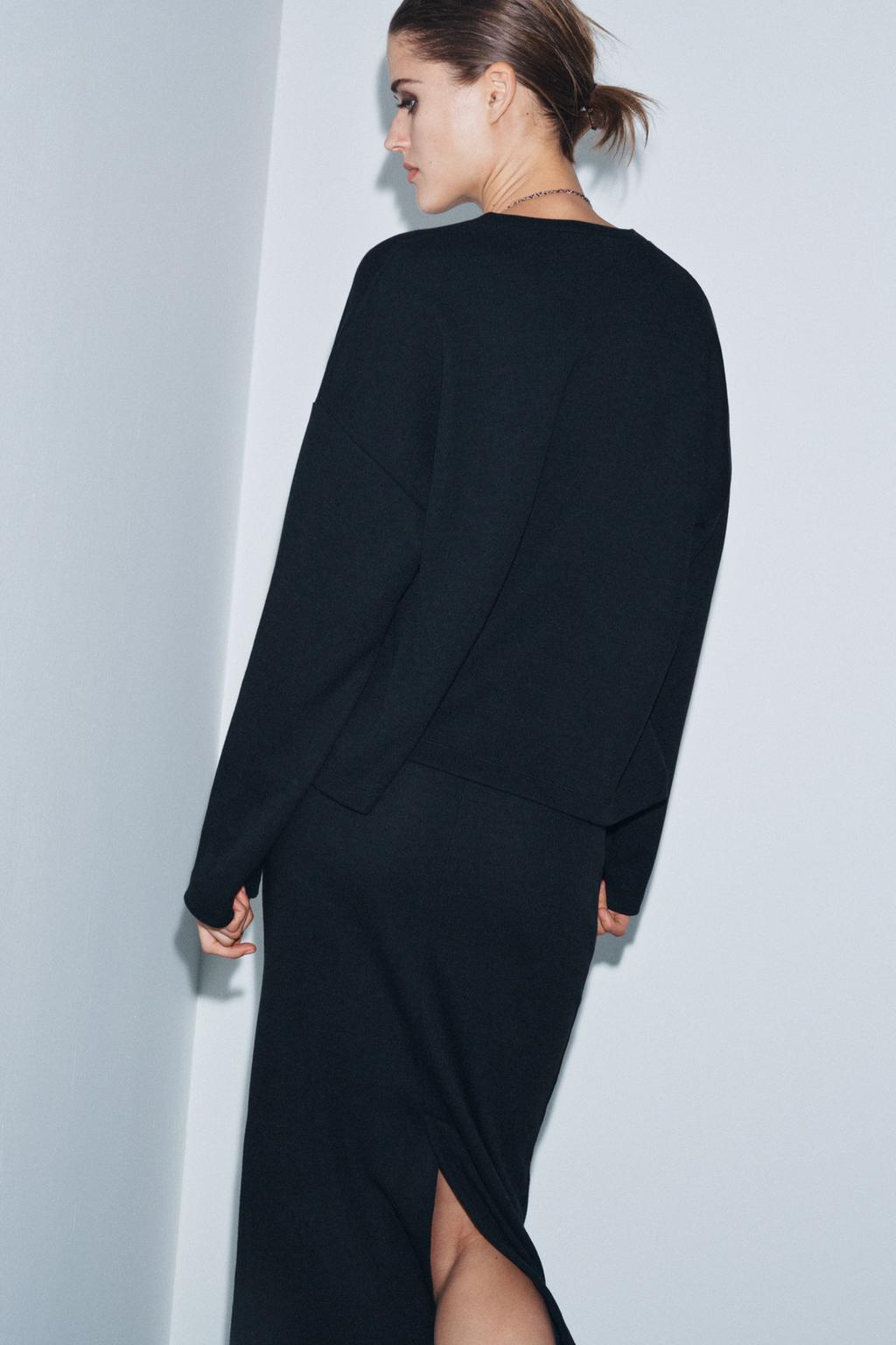 ЮБКА МИДИ ИЗ МЯГКОЙ ТКАНИ