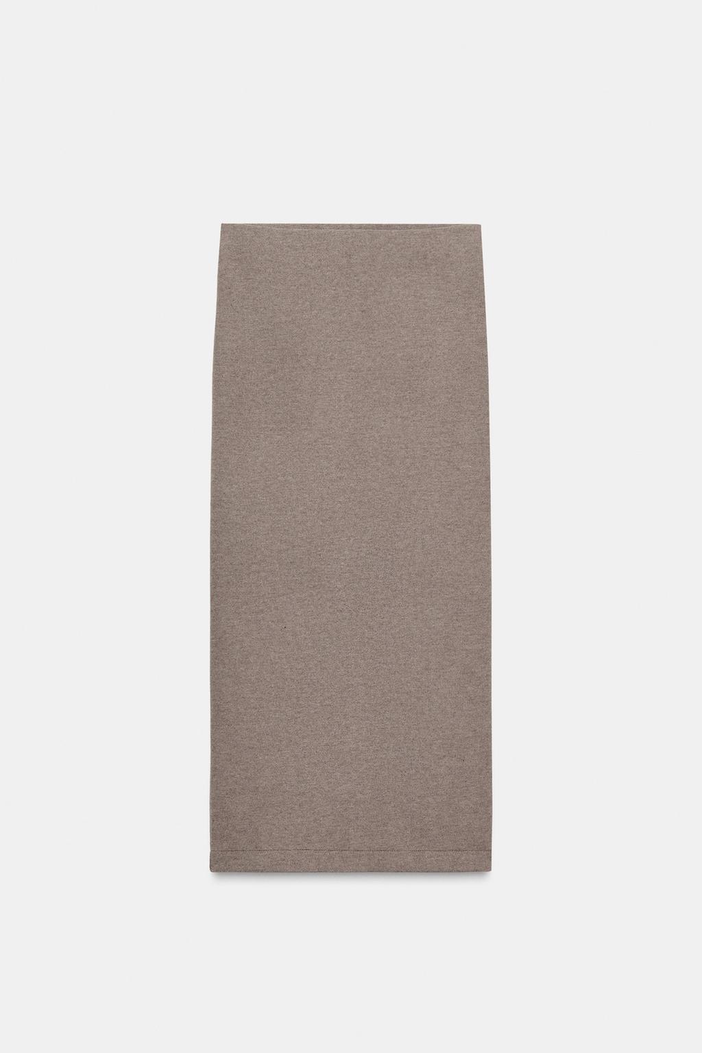 ЮБКА МИДИ ИЗ МЯГКОЙ ТКАНИ