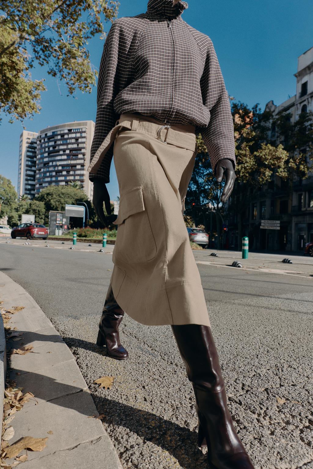 ЮБКА МИДИ КАРГО С РЕМНЕМ