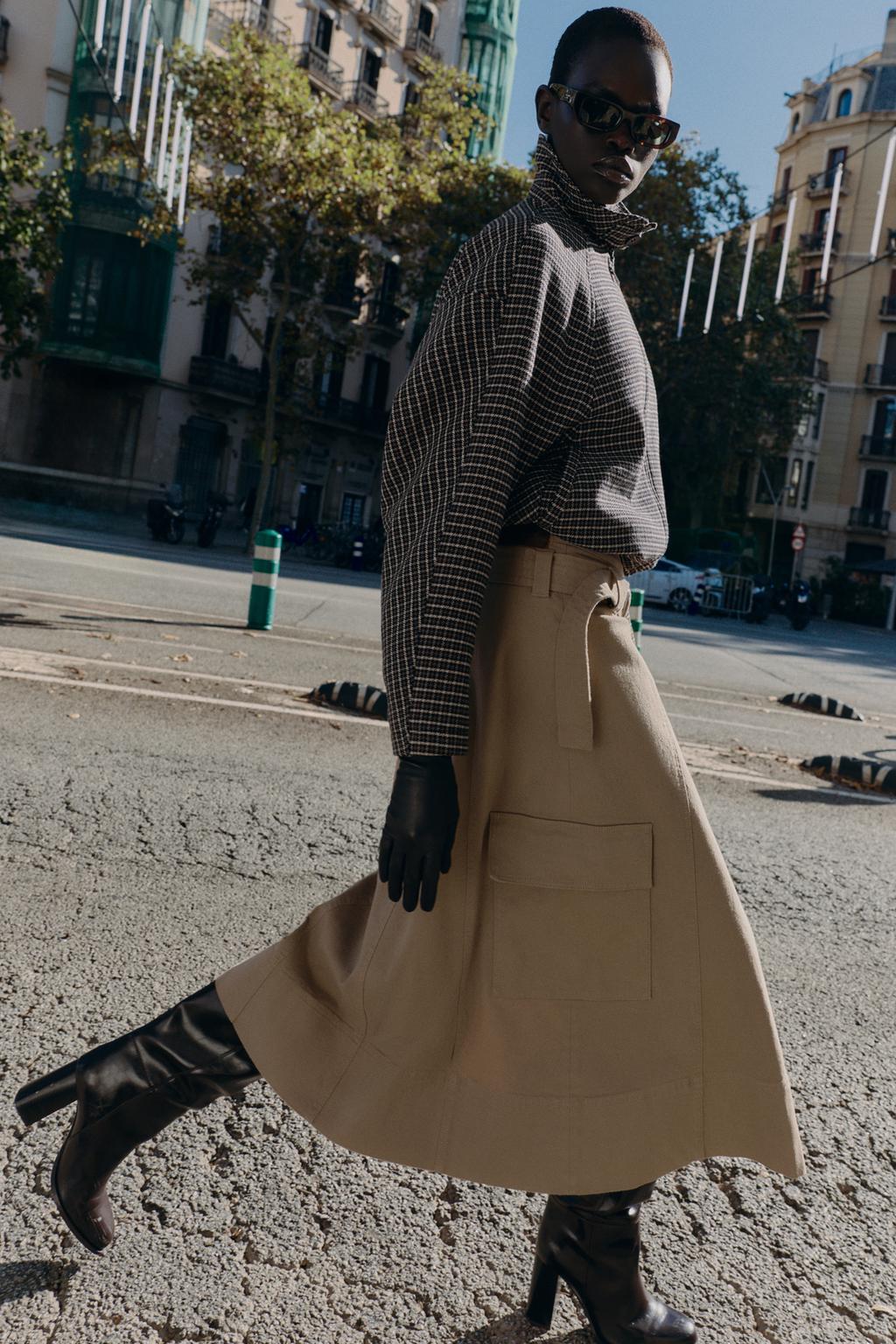 ЮБКА МИДИ КАРГО С РЕМНЕМ