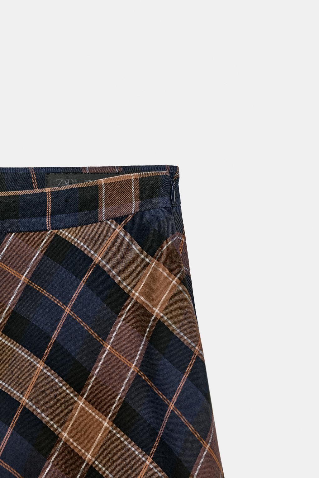 ШИРОКАЯ ЮБКА В КЛЕТКУ — ZW COLLECTION LIMITED EDITION