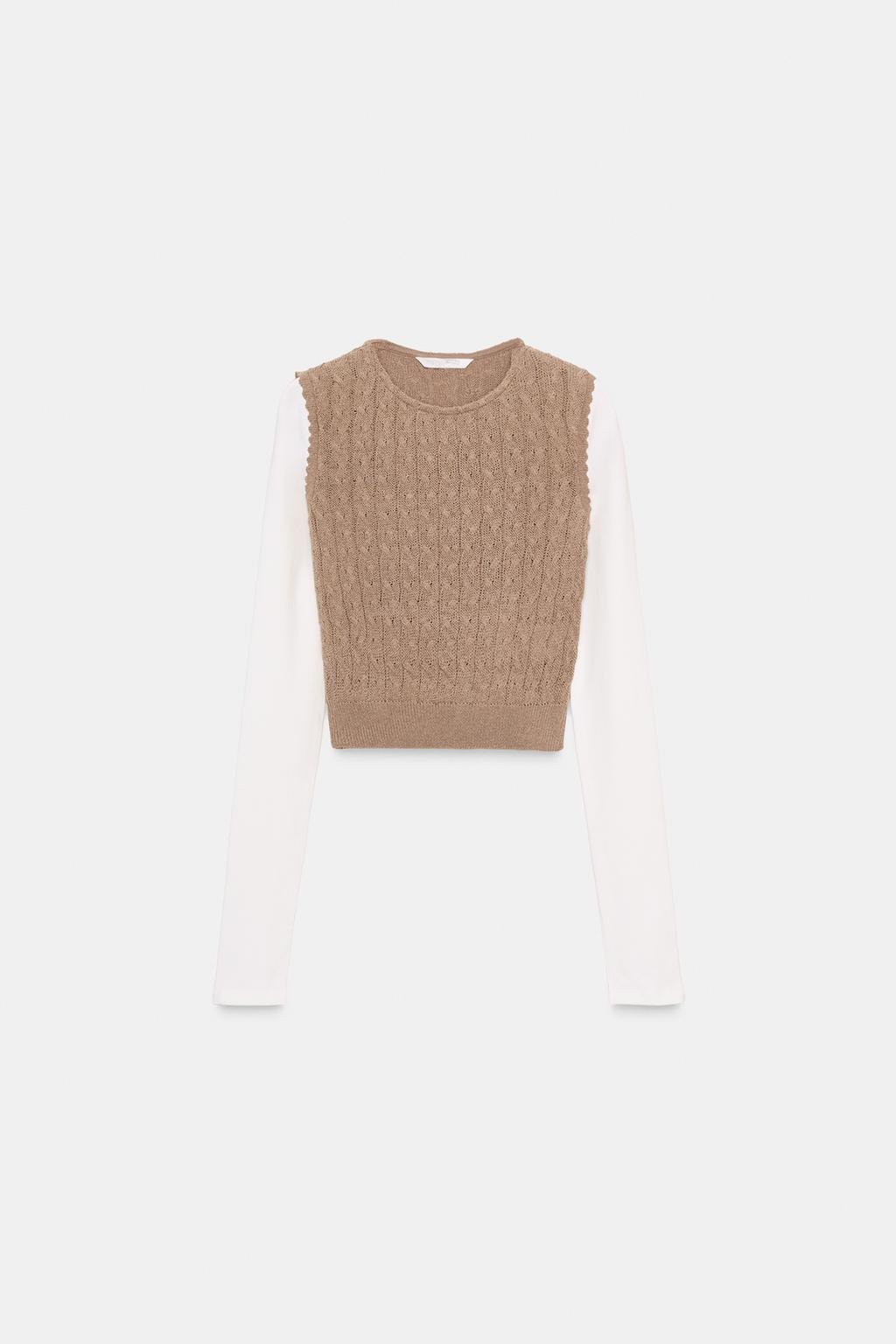 ФУТБОЛКА С КОМБИНИРОВАННЫМ ЖИЛЕТОМ