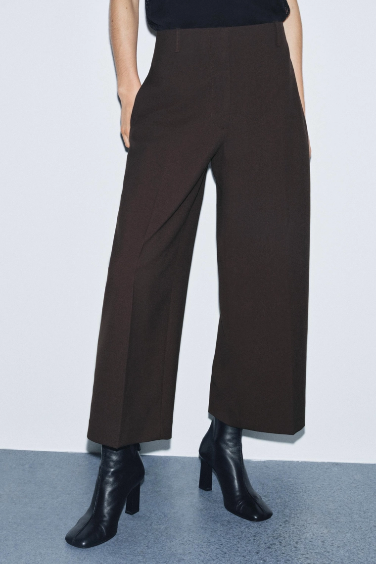 УКОРОЧЕННЫЕ БРЮКИ ПРЯМОГО КРОЯ — ZW COLLECTION