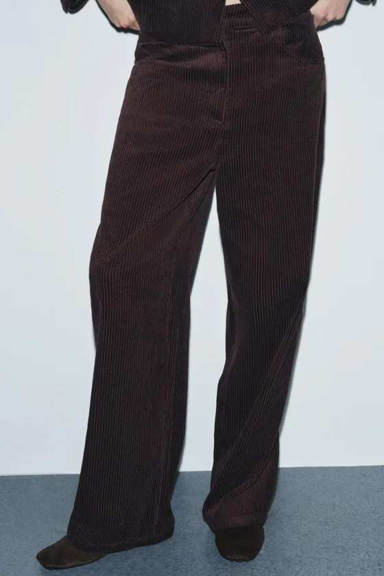 ВЕЛЬВЕТОВЫЕ БРЮКИ WIDE-LEG — ZW COLLECTION